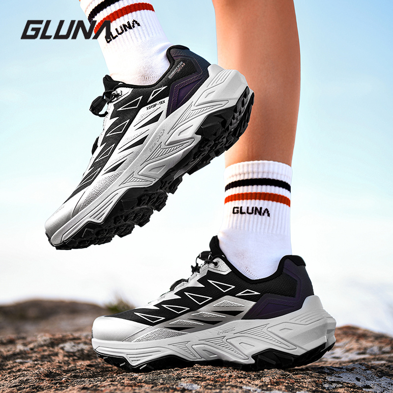 Running Shoes Women - GLUNA Full Waterproof Trail Running Shoes