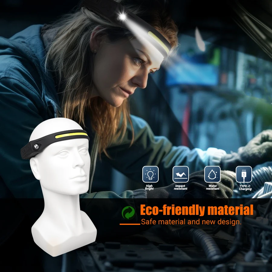 Rechargeable Headlight Motion  - Running Headlamp recension och pris