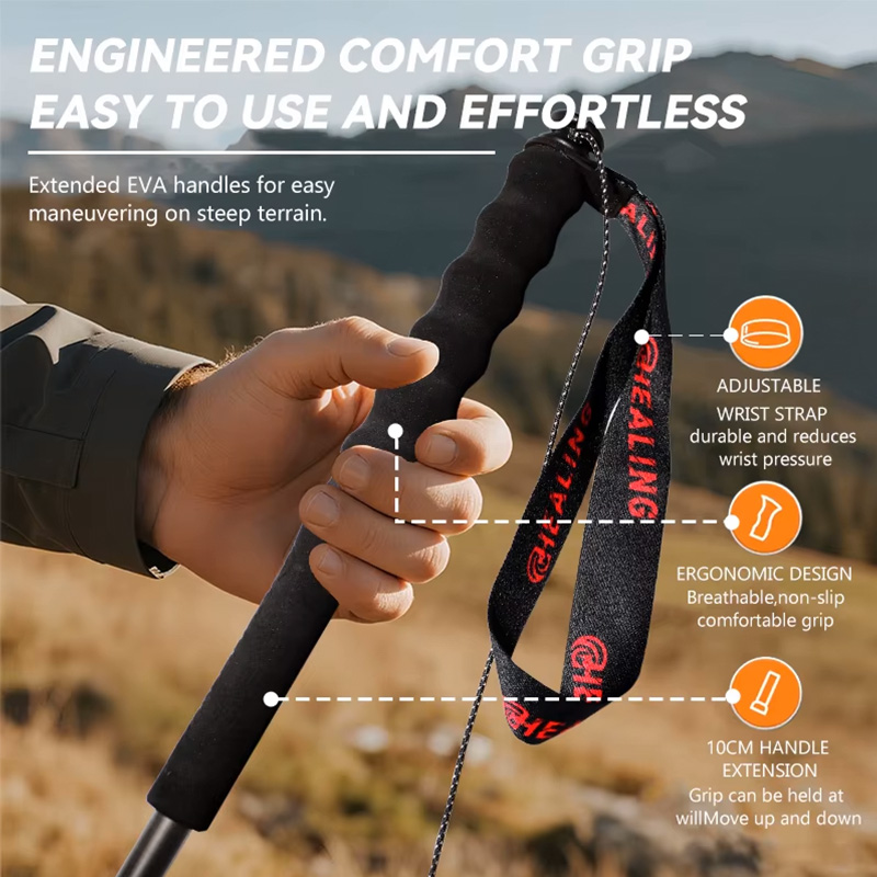 OKHEALING 110g Ultra-Light 5-S - Trekking Pole Carbon recension och pris