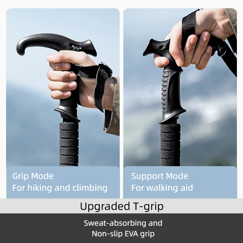 BISINNA 2PCS T Handle Walking  - Trekking Pole Carbon recension och pris