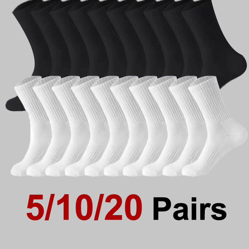 5/10/20 Pairs Men Solid Color  - Sports Socks recension och pris