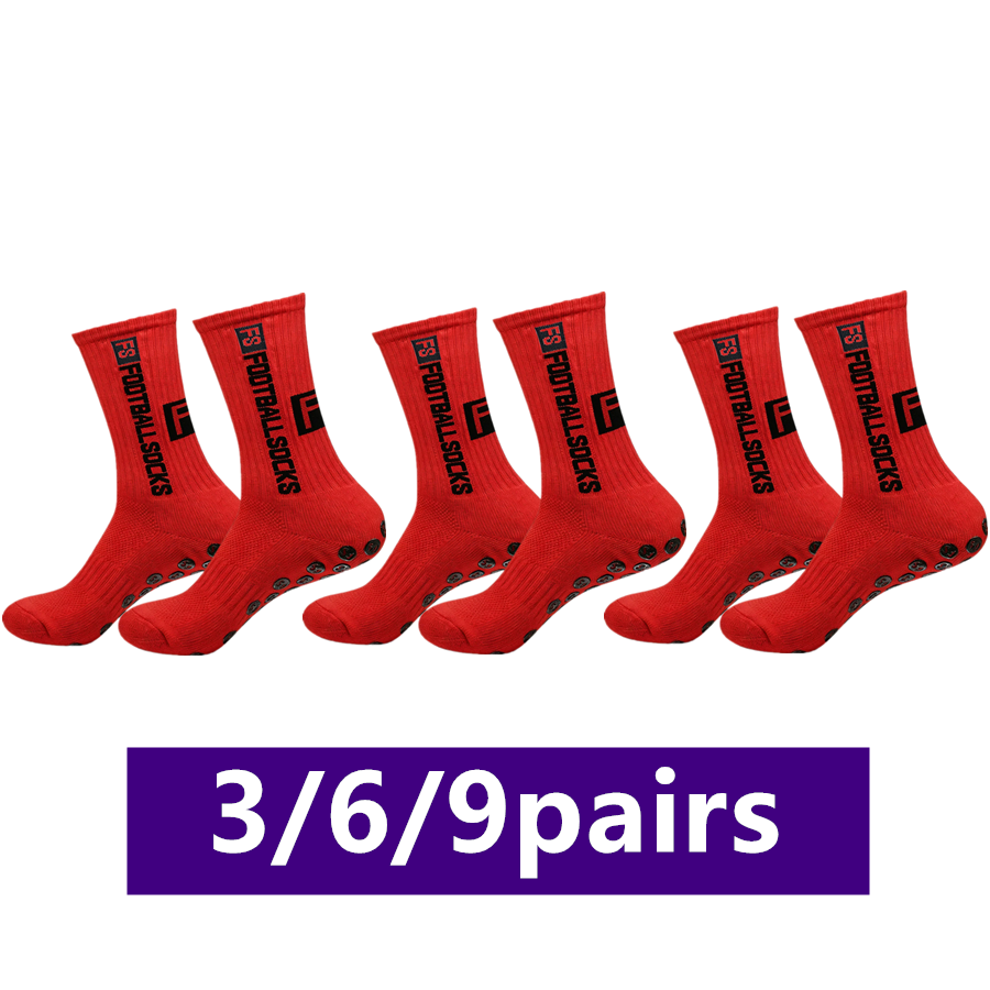3/6/9pairs unisex non slip gri - Sports Socks recension och pris